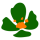 fleur vert1-orange